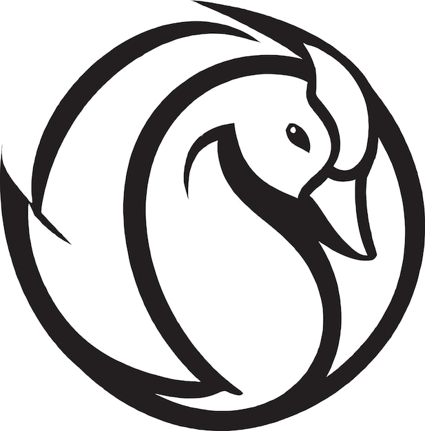 Logotipo de brújula de pájaro