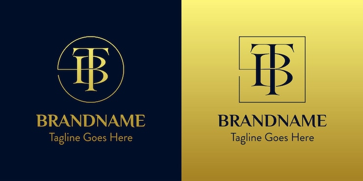 Vector logotipo de bt en letras circulares y cuadradas conjunto para negocios con las iniciales bt o tb