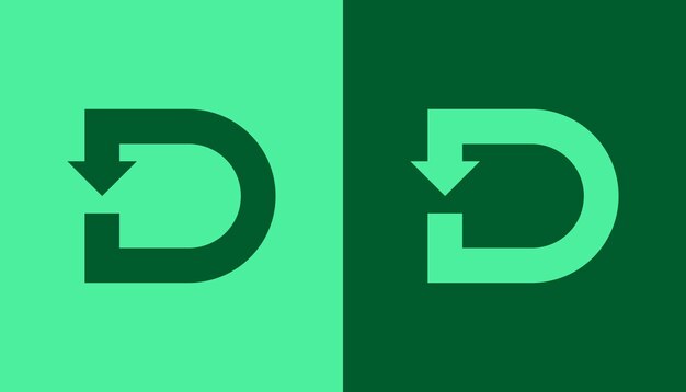 El logotipo del bucle D del monograma