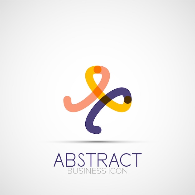 Logotipo de bucle de diseño de línea