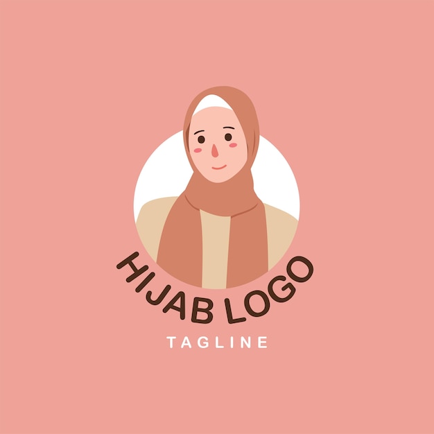 Logotipo de la bufanda Hijab Muslimah Estética