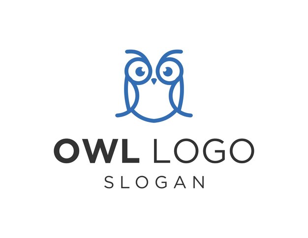 El logotipo del búho es un logotipo azul y negro.