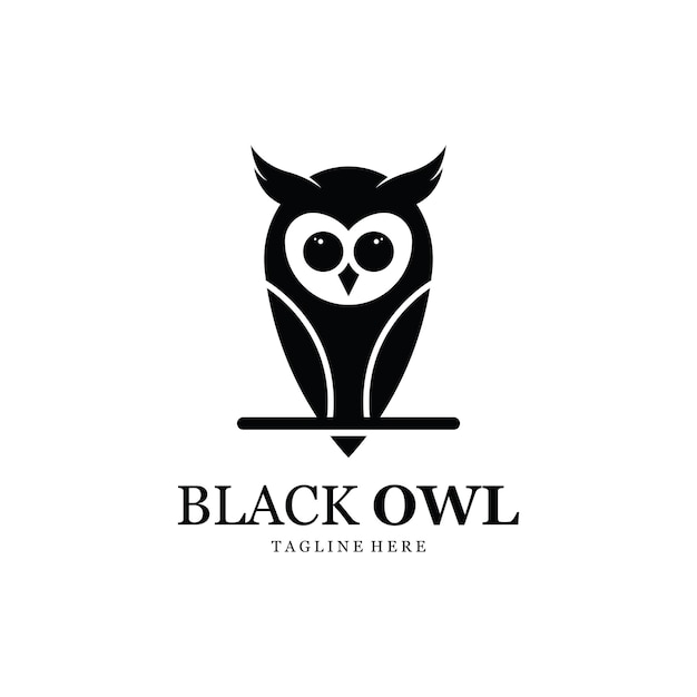logotipo del búho en estilo vectorial
