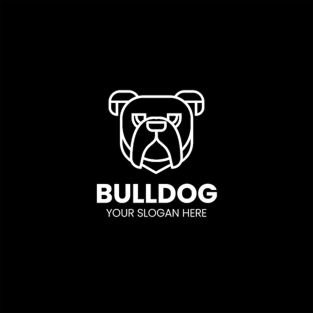 Logotipo de buldog minimalista moderno