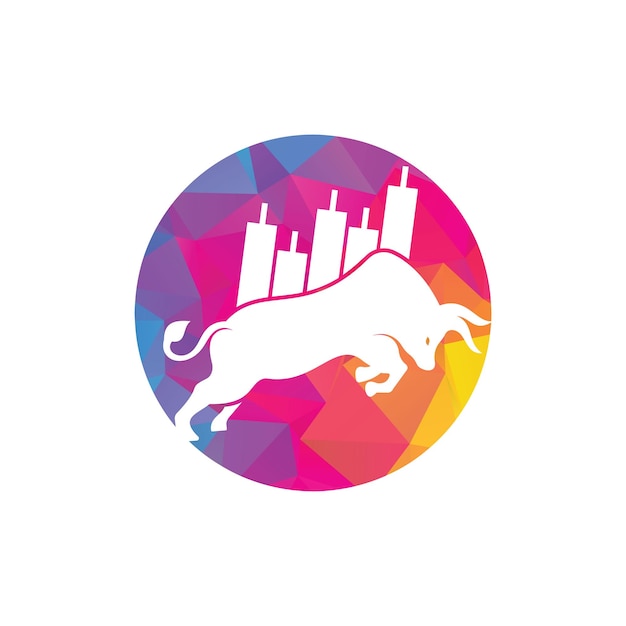 Logotipo de Bullish Trader Plantilla de diseño de logotipo de toro Forex vector Diseño de logotipo de toro financiero