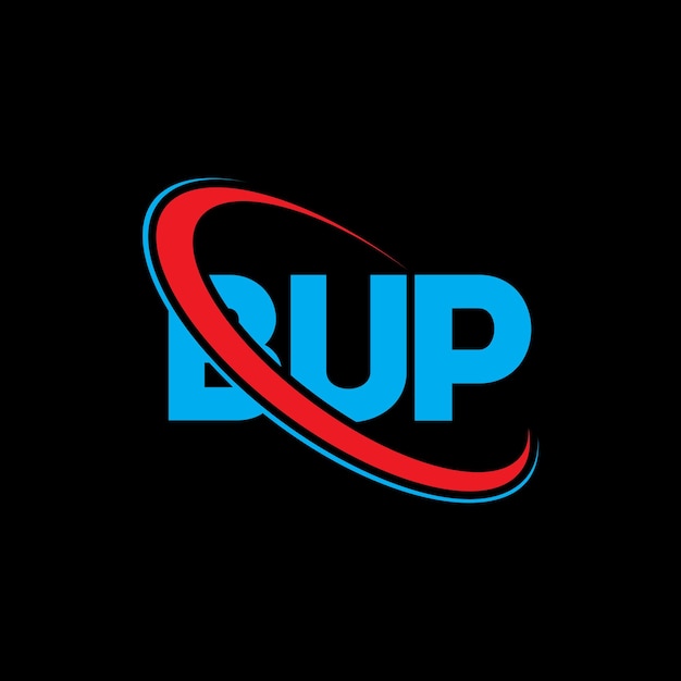 Logotipo BUP BUP letra BUP letra diseño de logotipo Iniciales Logotipo B UP vinculado con círculo y mayúscula logotipo BUP tipografía para negocios tecnológicos y marca inmobiliaria