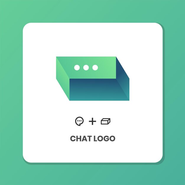 logotipo de burbuja de chat para aplicación móvil