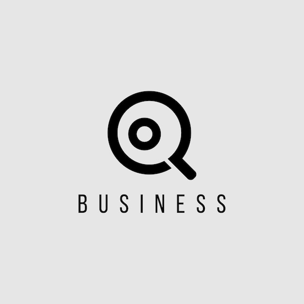 Logotipo de búsqueda minimalista abstracto de la letra O. Este icono del logotipo incorpora la letra O y el icono de búsqueda