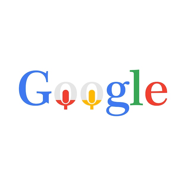 El logotipo de la búsqueda por voz de Google