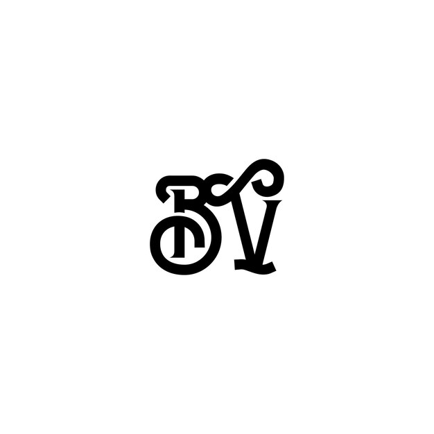 El logotipo de BV es un monograma, un diseño de letra, un nombre de texto, un símbolo, un logotipo monocromático, un carácter alfabético, un logo simple.