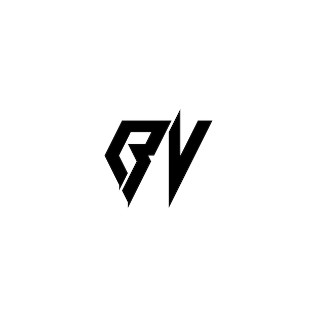 El logotipo de BV es un monograma, un diseño de letra, un nombre de texto, un símbolo, un logotipo monocromático, un carácter alfabético, un logo simple.