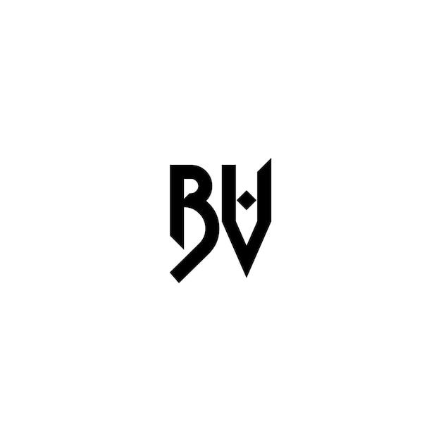 El logotipo de BV es un monograma, un diseño de letra, un nombre de texto, un símbolo, un logotipo monocromático, un carácter alfabético, un logo simple.