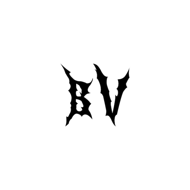 El logotipo de BV es un monograma, un diseño de letra, un nombre de texto, un símbolo, un logotipo monocromático, un carácter alfabético, un logo simple.