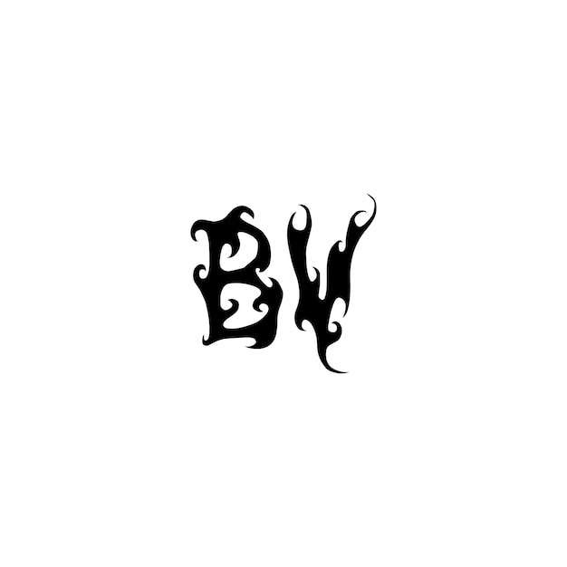 El logotipo de BV es un monograma, un diseño de letra, un nombre de texto, un símbolo, un logotipo monocromático, un carácter alfabético, un logo simple.
