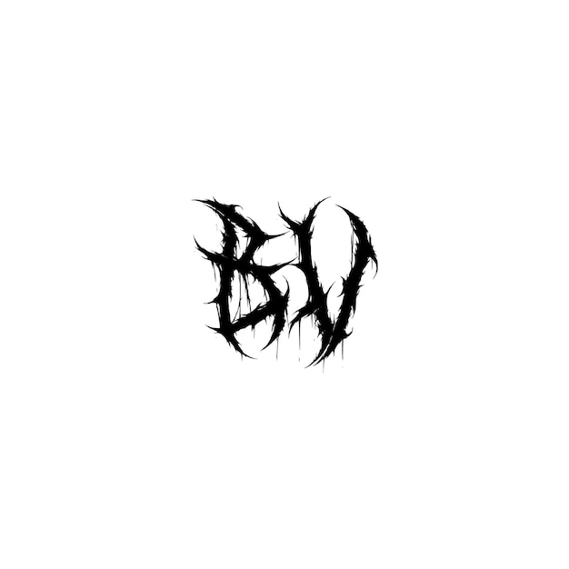 El logotipo de BV es un monograma, un diseño de letra, un nombre de texto, un símbolo, un logotipo monocromático, un carácter alfabético, un logo simple.