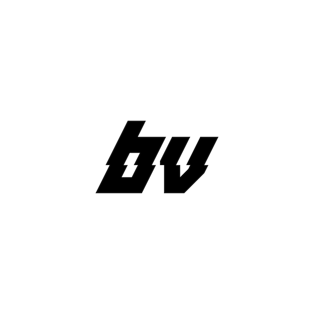 El logotipo de BV es un monograma, un diseño de letra, un nombre de texto, un símbolo, un logotipo monocromático, un carácter alfabético, un logo simple.