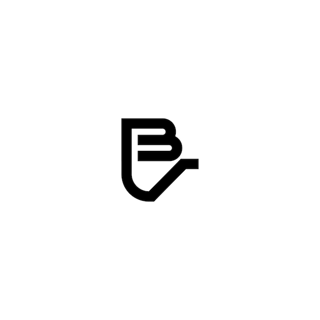 El logotipo de BV es un monograma, un diseño de letra, un nombre de texto, un símbolo, un logotipo monocromático, un carácter alfabético, un logo simple.