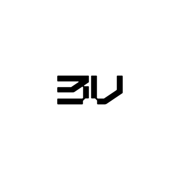El logotipo de BV es un monograma, un diseño de letra, un nombre de texto, un símbolo, un logotipo monocromático, un carácter alfabético, un logo simple.
