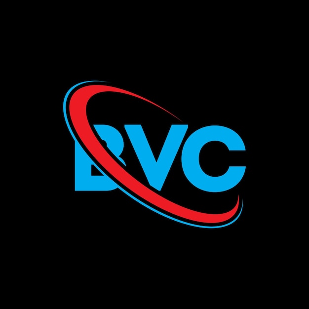 El logotipo BVC, la letra BVC, el diseño del logotipo, las iniciales, el logotipo de BVC vinculado con un círculo y un monograma en mayúsculas, la tipografía BVC para el negocio tecnológico y la marca inmobiliaria.