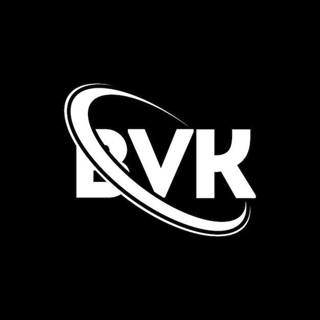 El logotipo BVK, la letra BVK, el diseño del logotipo, las iniciales BVK, vinculado con un círculo y un monograma en mayúsculas, el logotipo de BVK, tipografía para negocios tecnológicos y marca inmobiliaria.