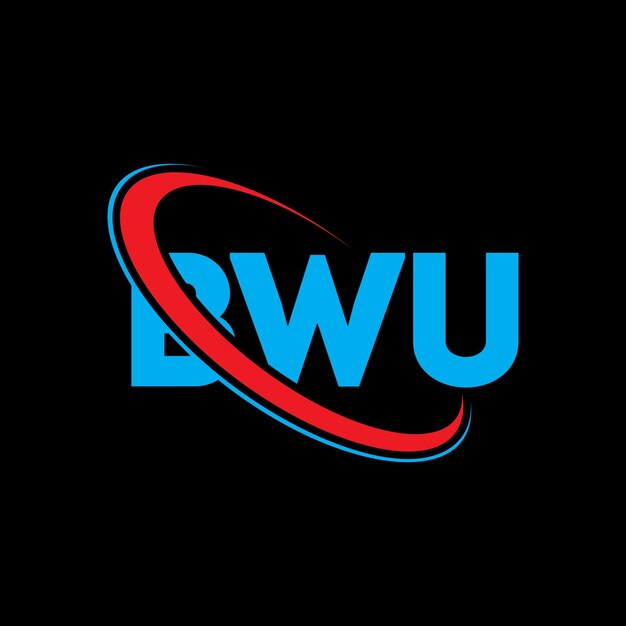 Logotipo BWU letra BWU letra diseño logotipo iniciales BWU logotipo vinculado con círculo y mayúscula monograma logotipo BWU tipografía para negocios de tecnología y marca inmobiliaria