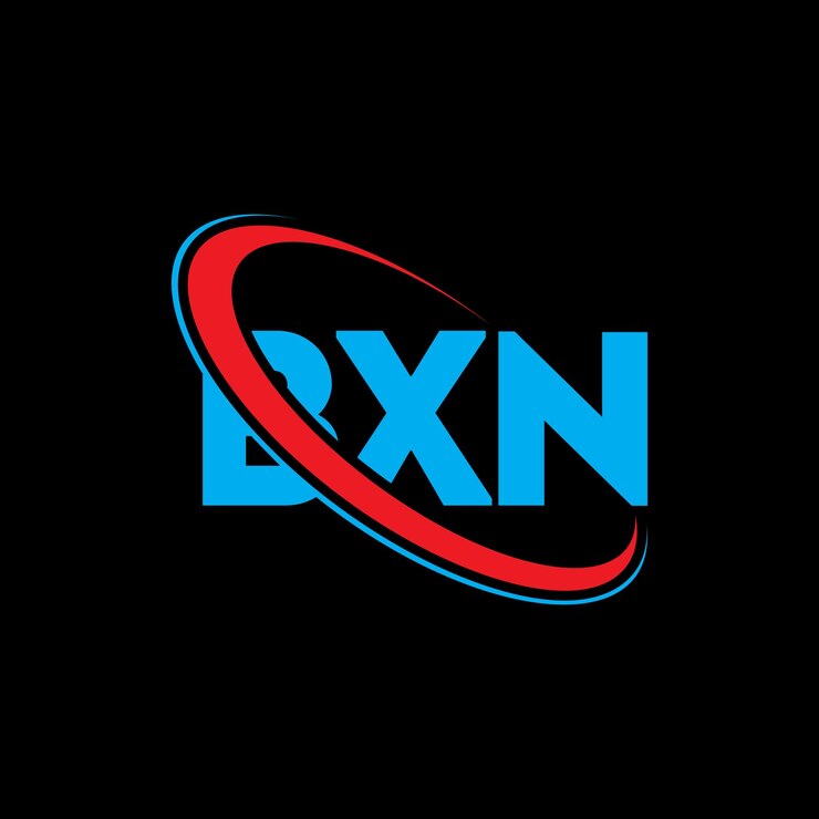 Vector logotipo de bxn bxn letra bxn diseño de logotipo de letra iniciales logotipo bxn vinculado con círculo y mayúscula logotipo de monograma bxn tipografía para negocios tecnológicos y marca inmobiliaria