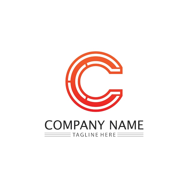Logotipo c para empresa de diseño y identidad de letra c y vitamina c