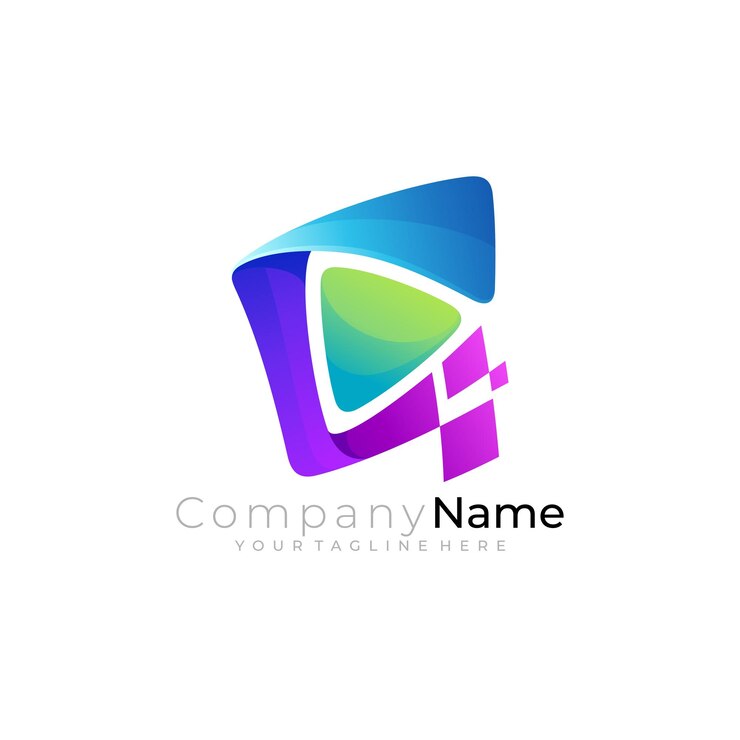 Vector logotipo c logotipo de la letra c con tecnología de diseño cuadrado logotipos de píxeles