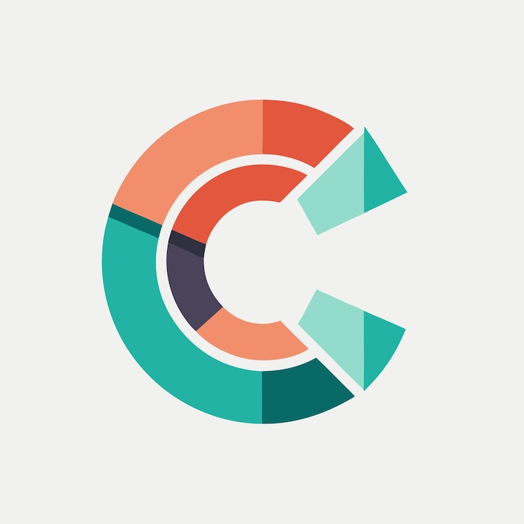 Vector el logotipo c minimalista moderno