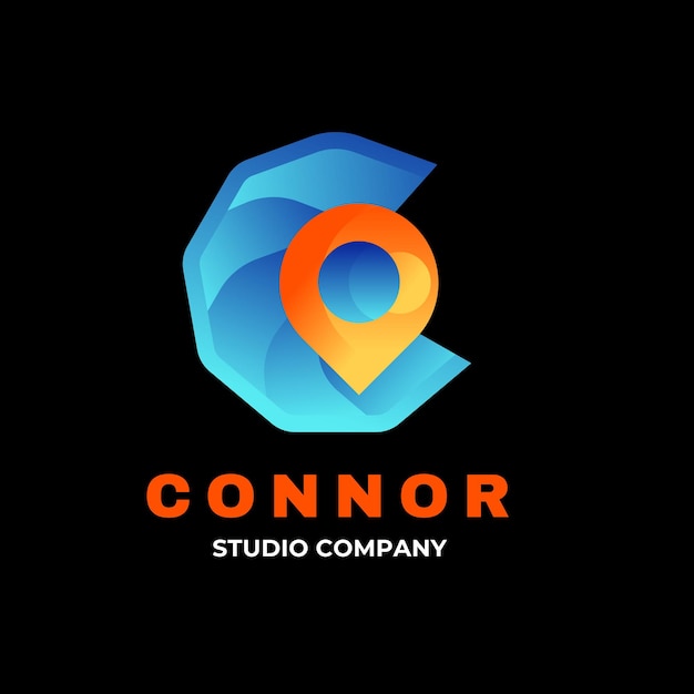 El logotipo de C moderno de color vectorial libre