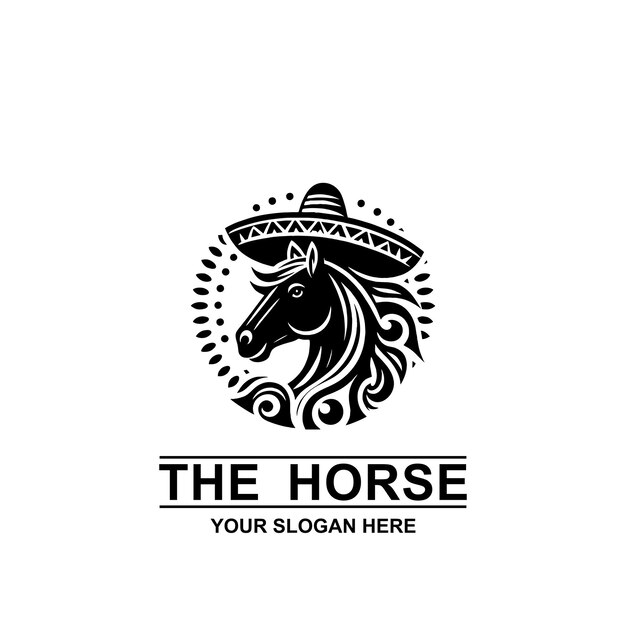 El logotipo del caballo al estilo mexicano