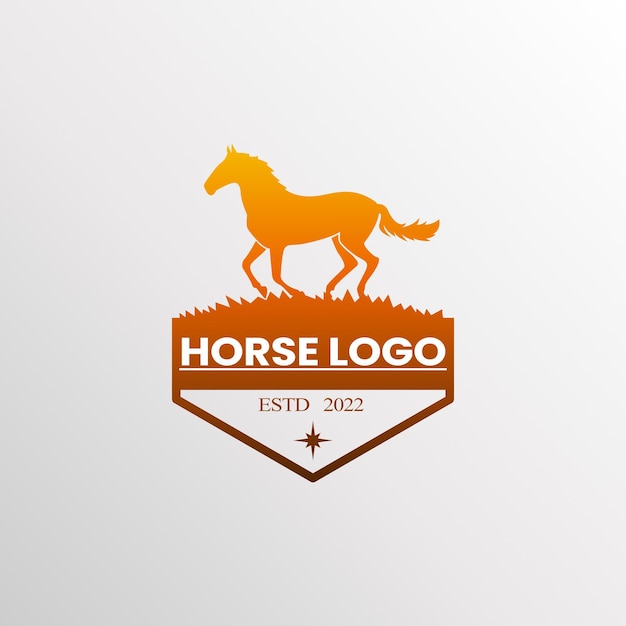 Logotipo de caballo de lujo. diseño de logotipo de caballo. logo de silueta de caballo para negocios. diseño de logotipo antiguo.