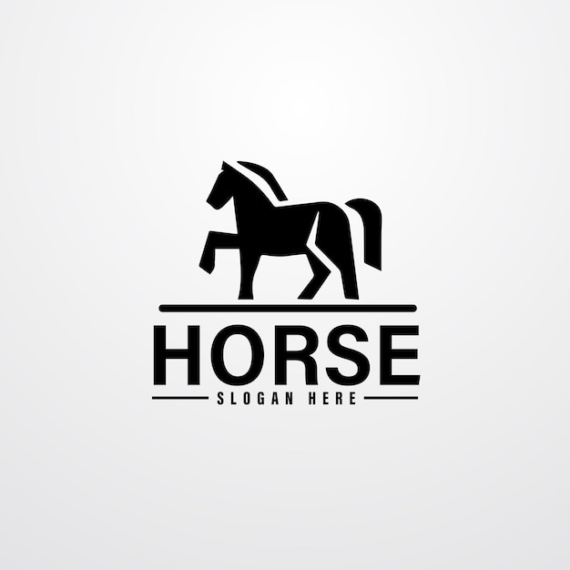 El logotipo del caballo mínimo