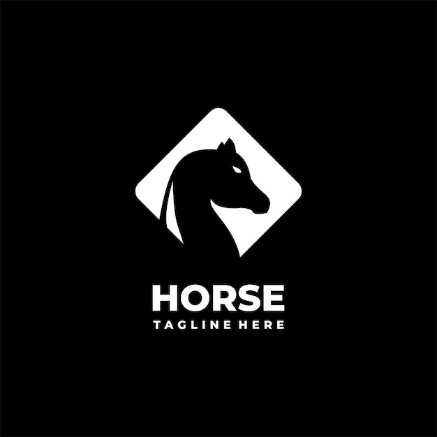 Logotipo de caballoLogotipo de caballo de granja simple