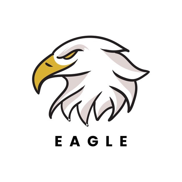 Logotipo de cabeza de águila para logotipo de juego o esport