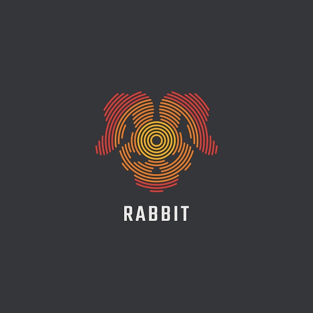 Vector logotipo de cabeza de conejo
