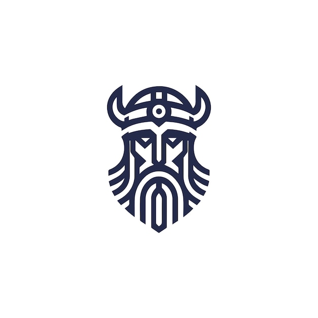El logotipo de la cabeza del dios nórdico