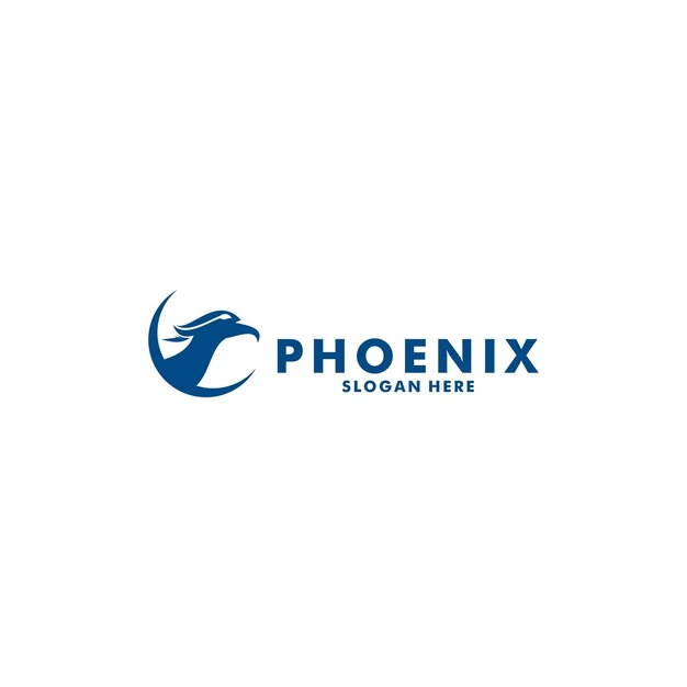 logotipo de cabeza de fénix plantilla de ilustración de logotipo de fénix abstracto de lujo y colorido animal