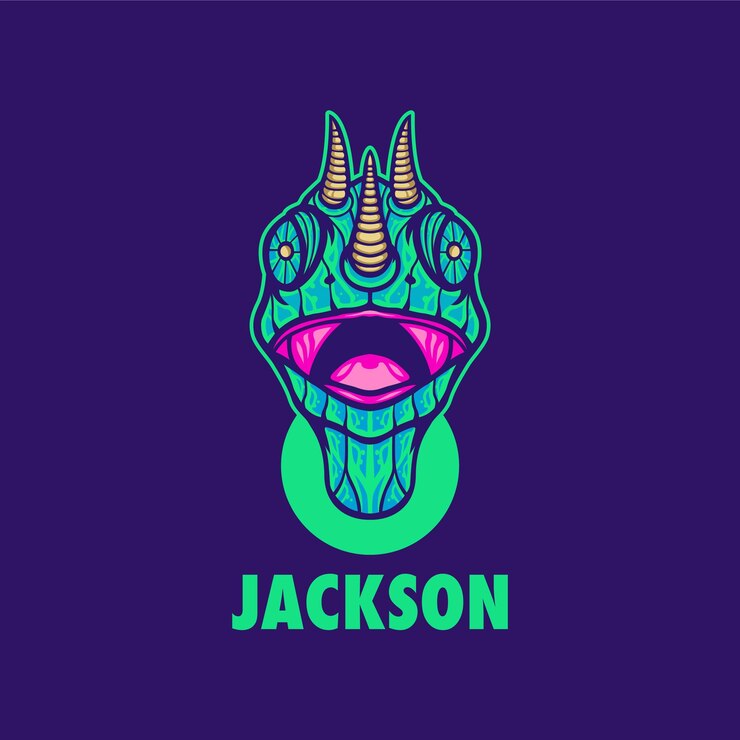 Vector logotipo de la cabeza de jackson para mascota o emblemas
