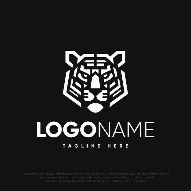 un logotipo para una cabeza de león con un logotipo que dice quot logo quot