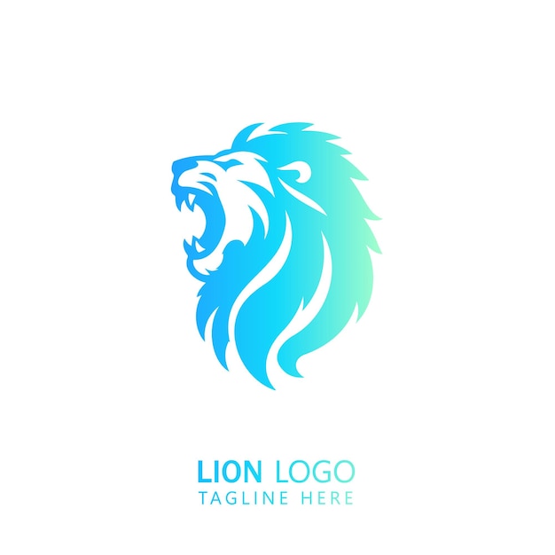 un logotipo de cabeza de león que dice el logotipo del león en él