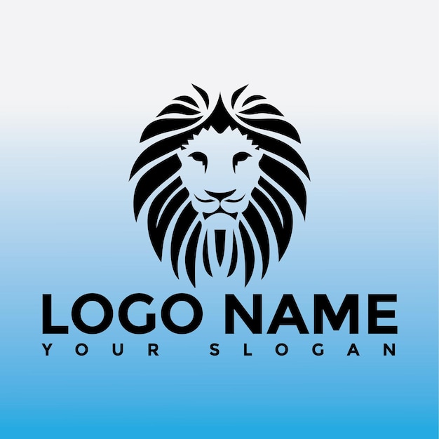 un logotipo de cabeza de león que dice logotipo su nombre
