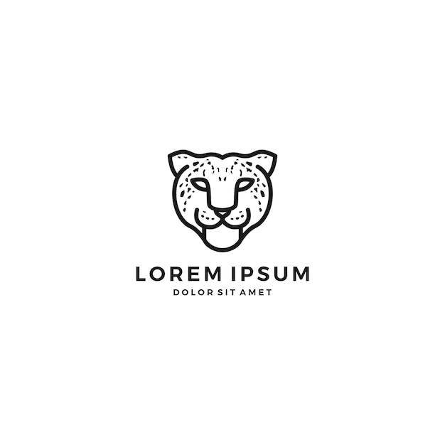 logotipo de cabeza de leopardo