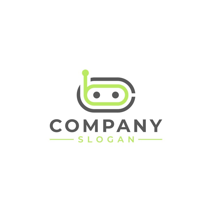 Vector logotipo de la cabeza de la letra b robot39s