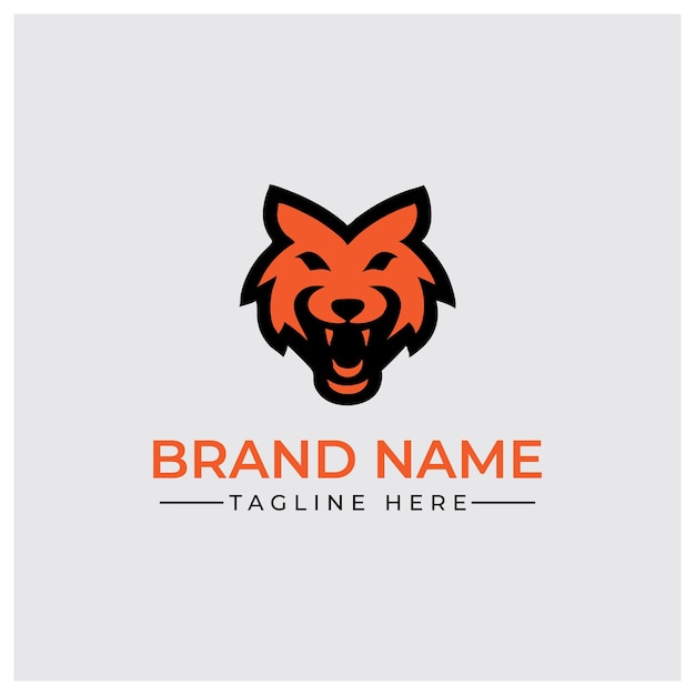 El logotipo de la cabeza de lobo para la marca