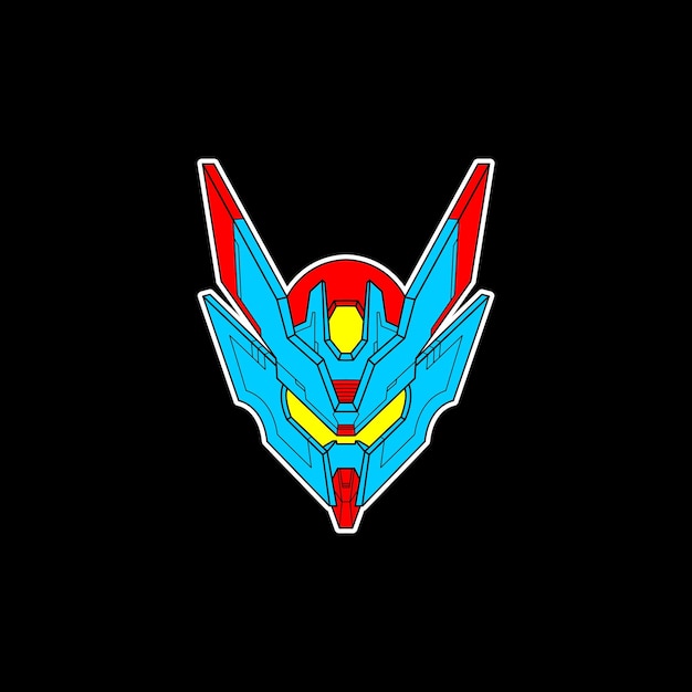 logotipo de la cabeza mecha