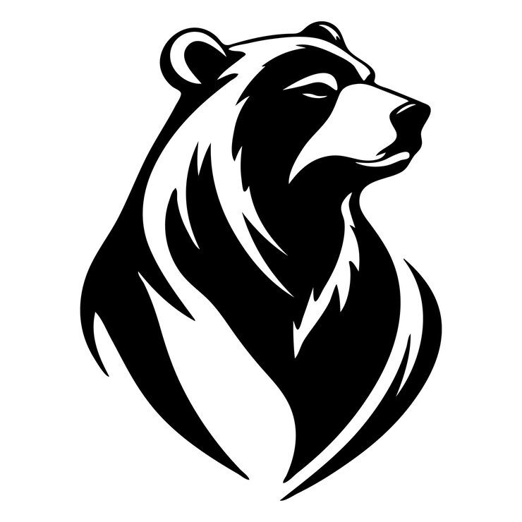 El logotipo de la cabeza de oso majestuoso