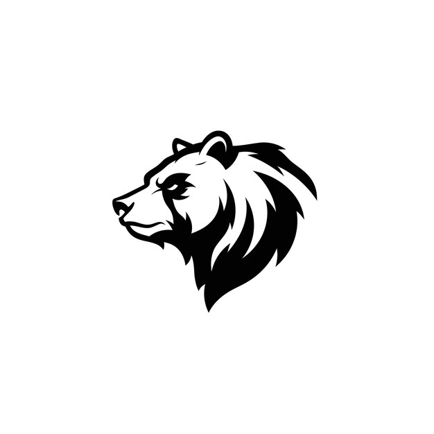 El logotipo de la cabeza del oso pardo