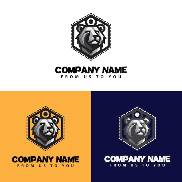 logotipo de cabeza de oso