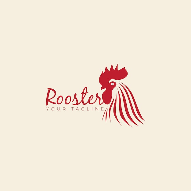 Logotipo de cabeza de pollo Logotipo de pollo Diseño vectorial minimalista ilustración vectorial